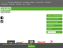 Tablet Screenshot of kletterverbandbayern.de